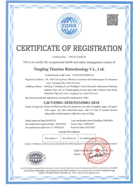 職業(yè)健康安全管理體系認(rèn)證證書（英）